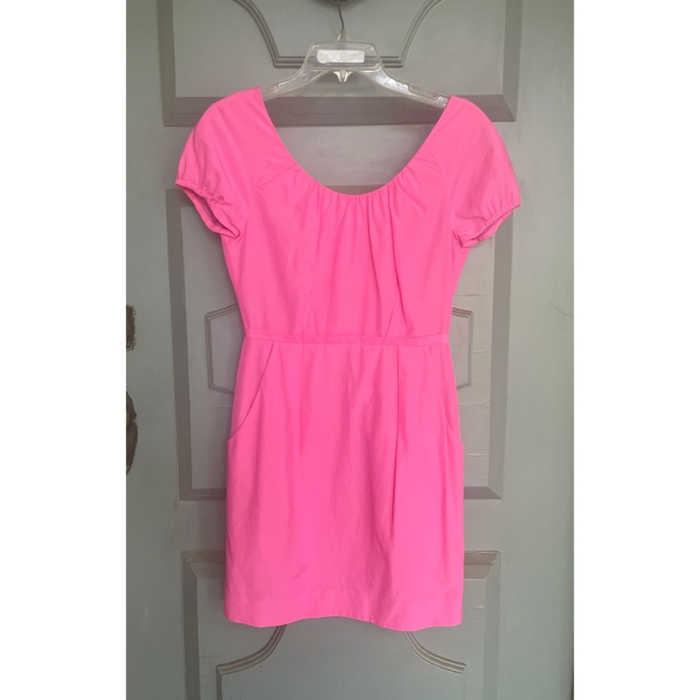 NEW J.Crew Bright Pink Silk Dress - Picture 4 of 5